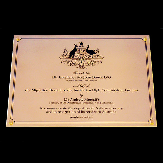 Polished Brass Plaque 6