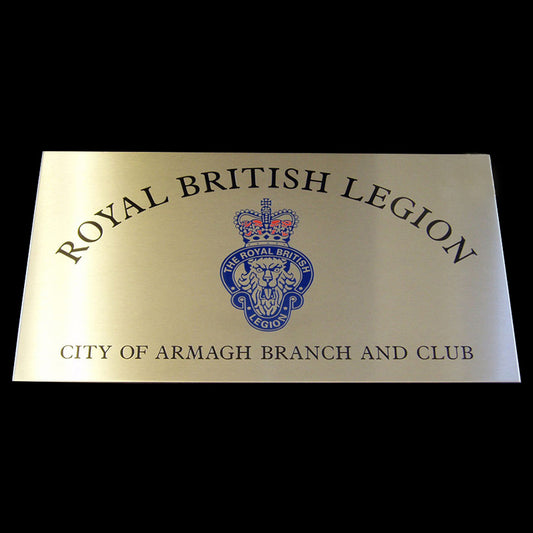 Brushed Stainless Steel Plaque 11