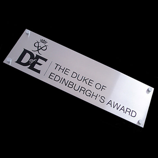 Brushed Stainless Steel Plaque 10