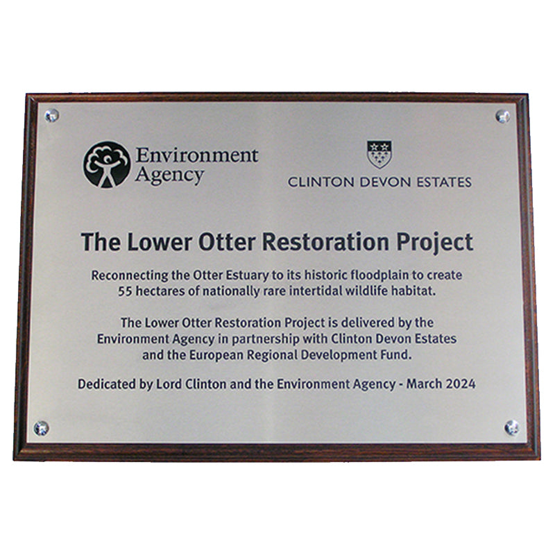 Brushed Stainless Steel Plaque 9