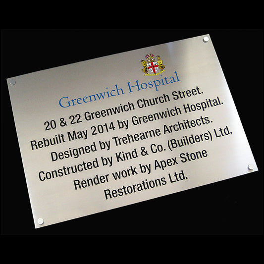 Brushed Stainless Steel Plaque 7