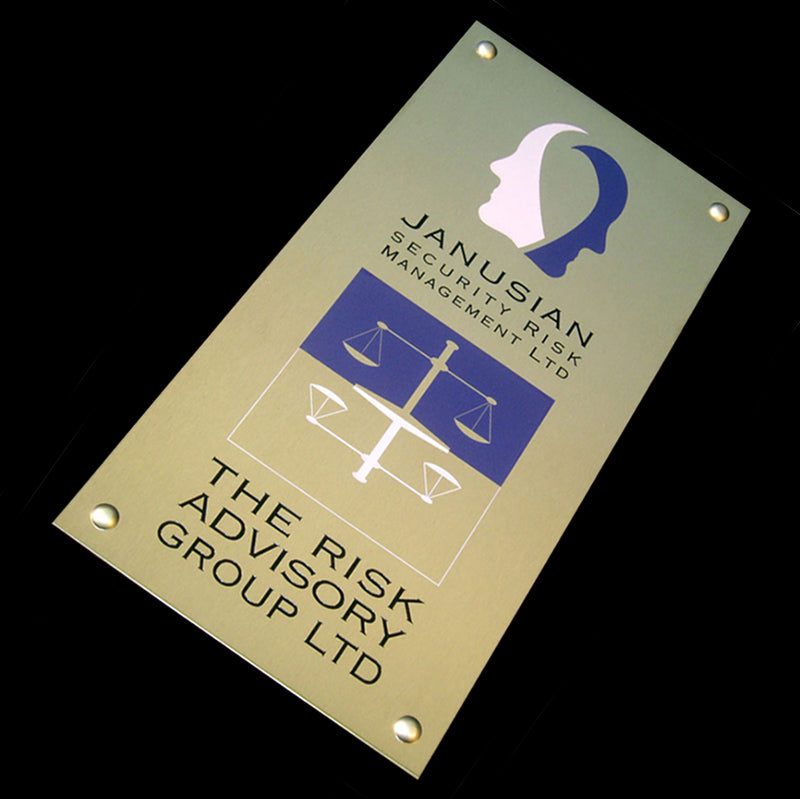 Brushed Stainless Steel Plaque 6