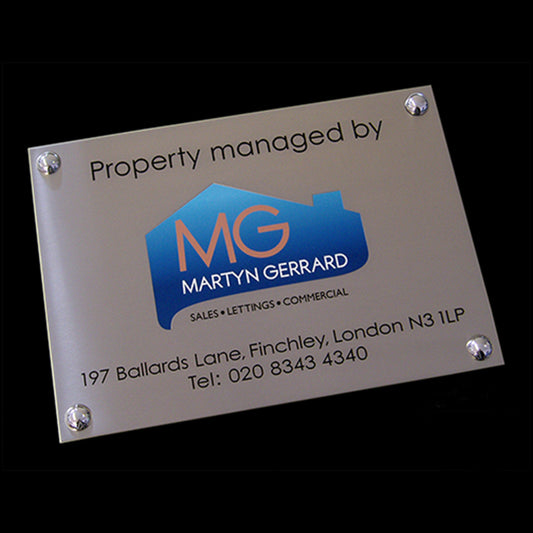 Brushed Stainless Steel Plaque 5