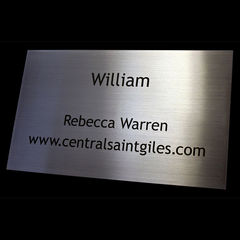 Brushed Stainless Steel Plaque 2