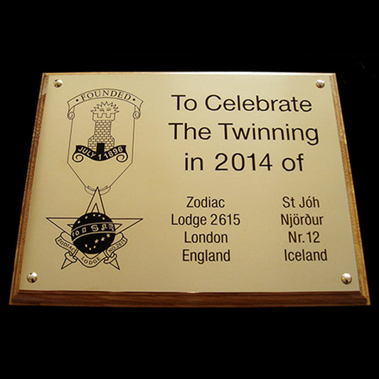 Polished Brass Plaque 3