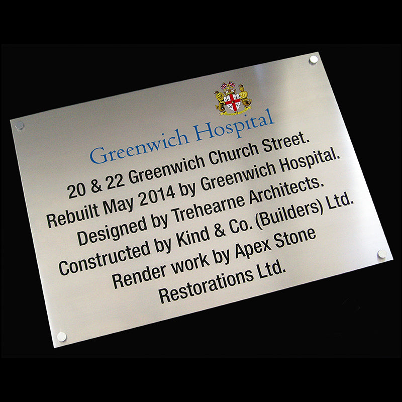 Brushed Stainless Steel Plaque 7