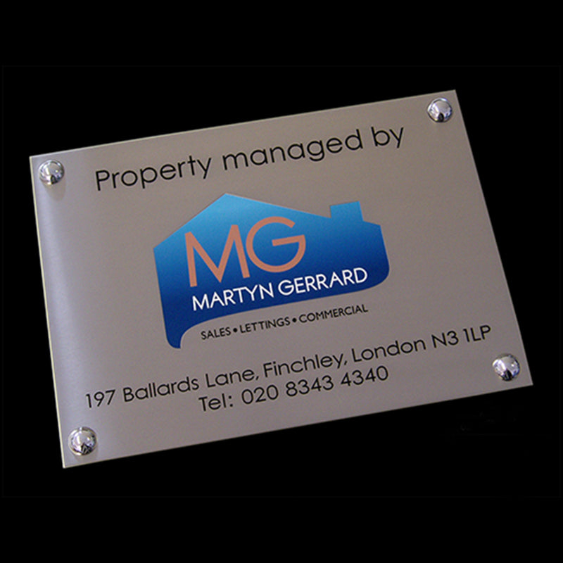 Brushed Stainless Steel Plaque 5